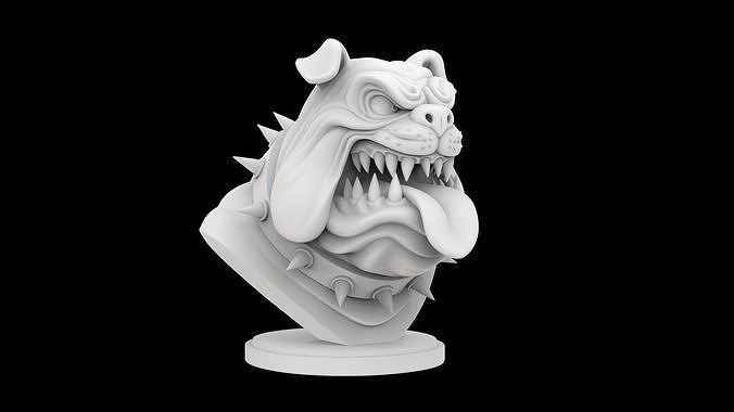 Bulldog Beast 3D Print Model Fierce 3D print model