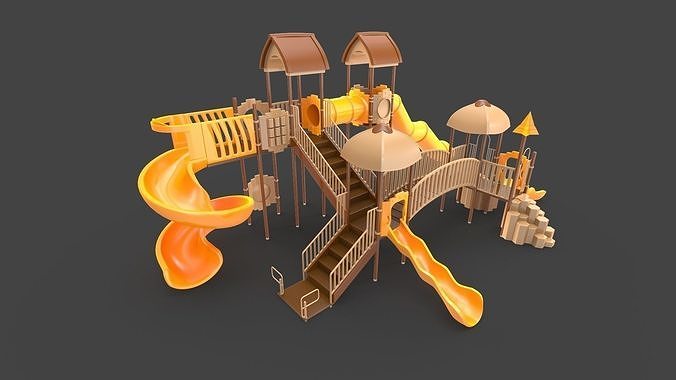 Playground for Children Low-poly 3D model