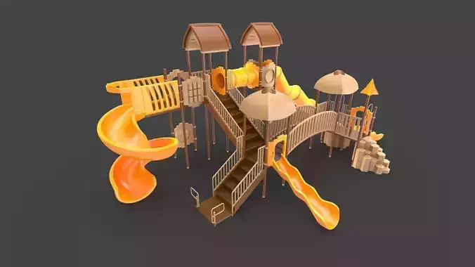 Playground for Children Low-poly 3D model