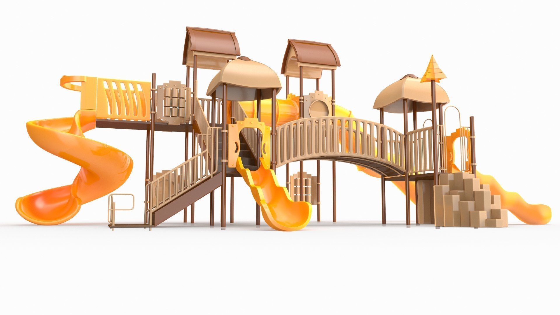 Playground for Children Low-poly 3D model_1
