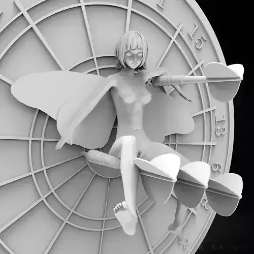 The fairy also loves playing darts 3D print model