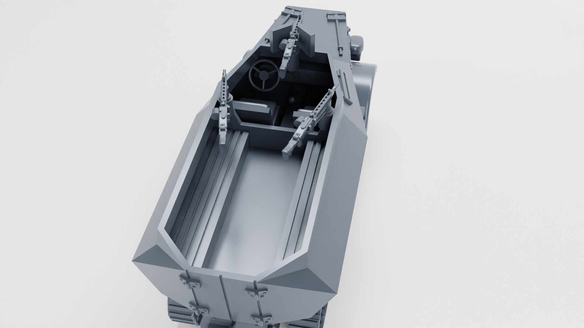 Unic 304 Schutzenpanzer Wagen 3D print model_4