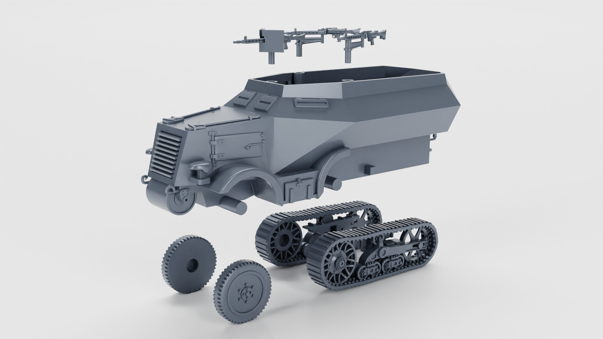Unic 304 Schutzenpanzer Wagen 3D print model_6