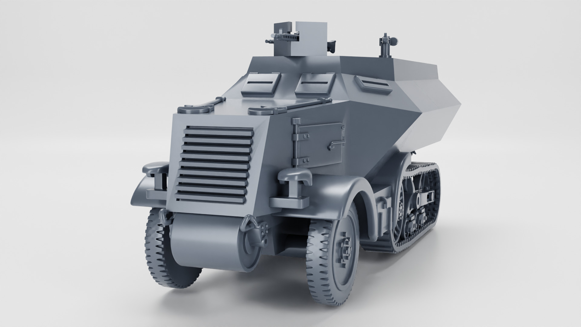 Unic 304 Schutzenpanzer Wagen 3D print model_5