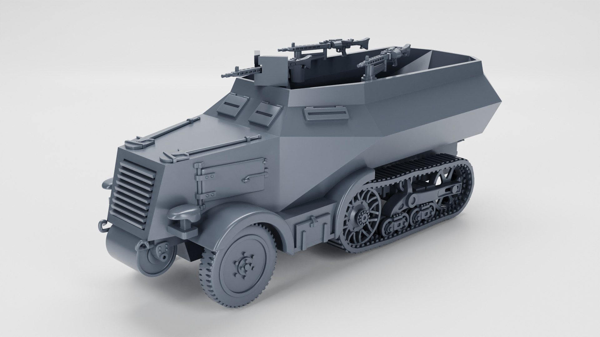 Unic 304 Schutzenpanzer Wagen 3D print model_1