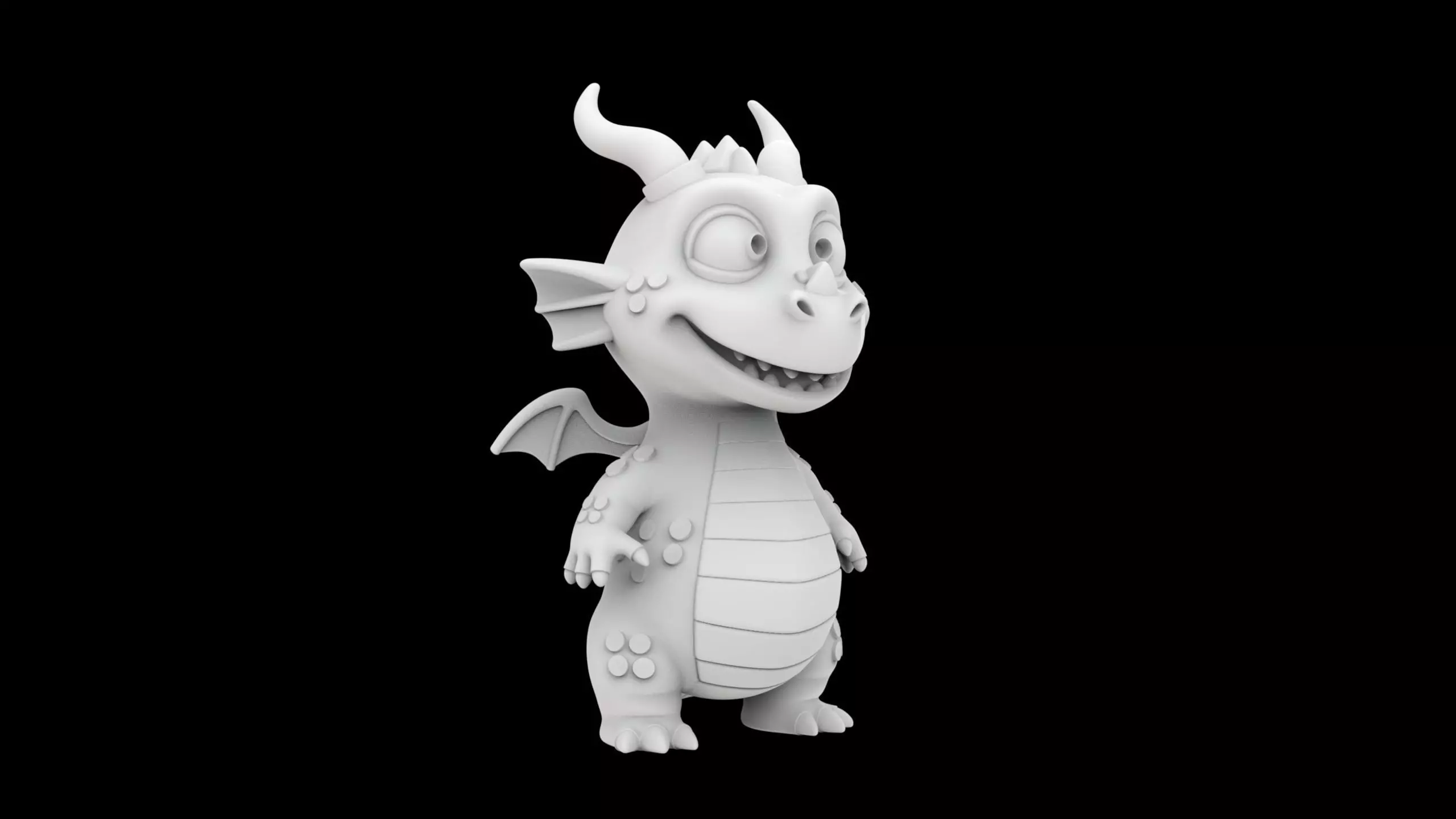 Cute Dragon 3D Print Model 3D print model_0