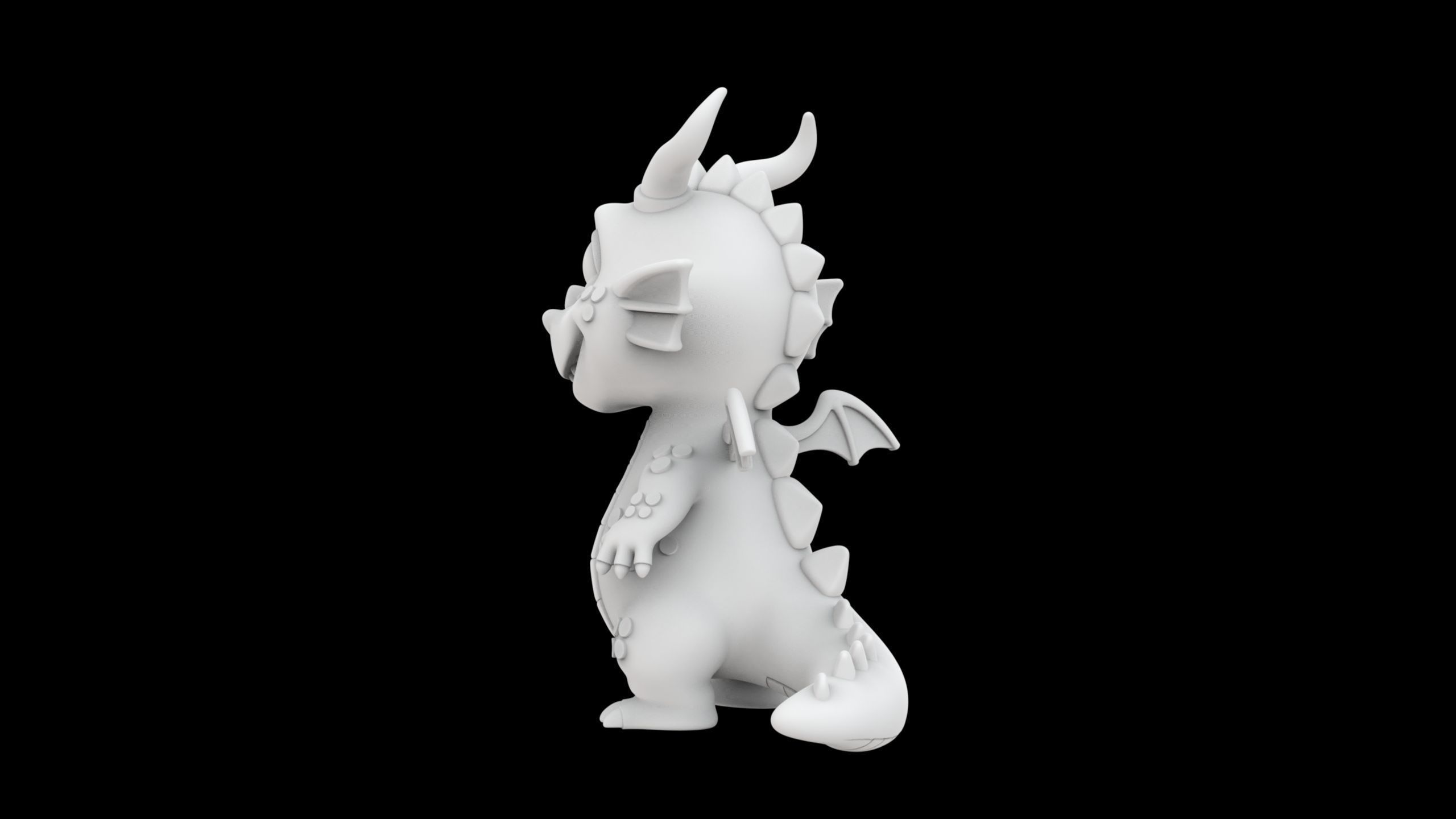 Cute Dragon 3D Print Model 3D print model_3