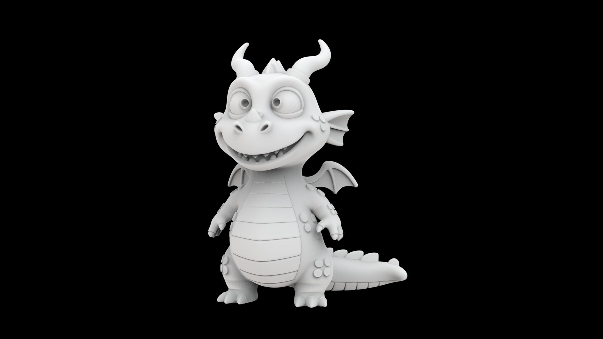 Cute Dragon 3D Print Model 3D print model_1