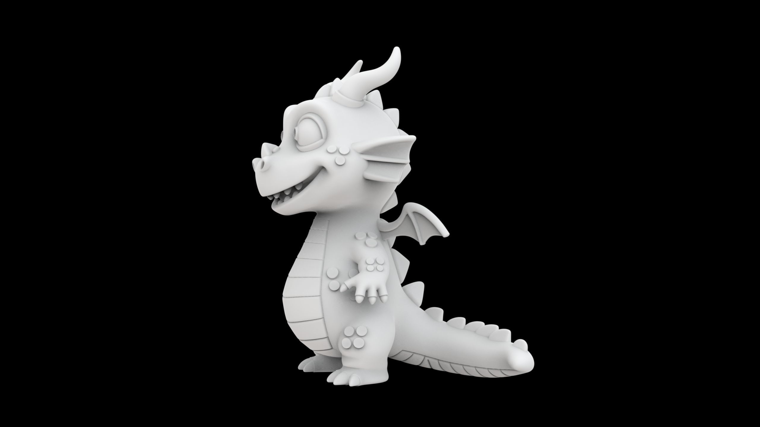 Cute Dragon 3D Print Model 3D print model_2
