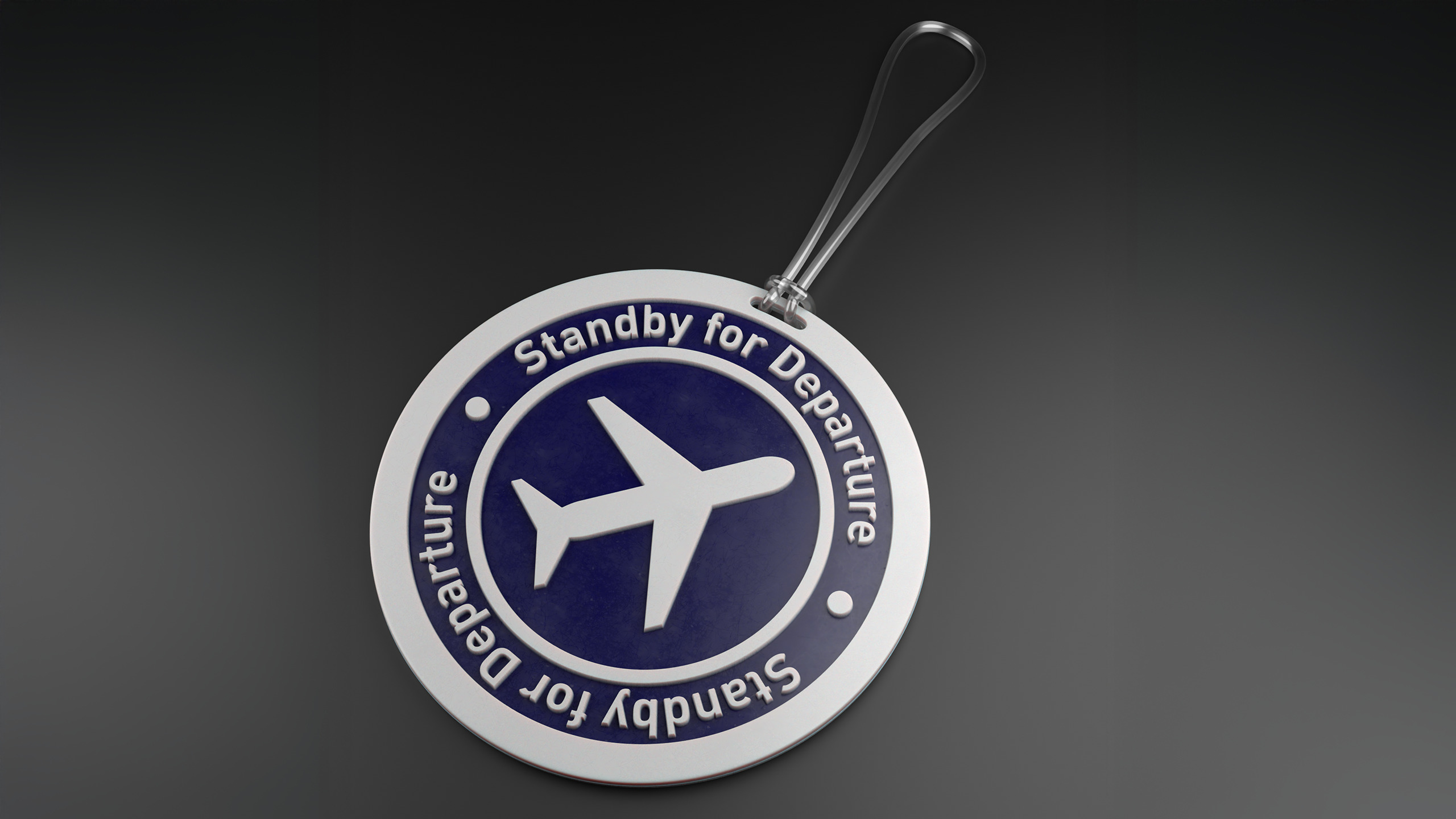 Luggage tag Low-poly 3D model_6