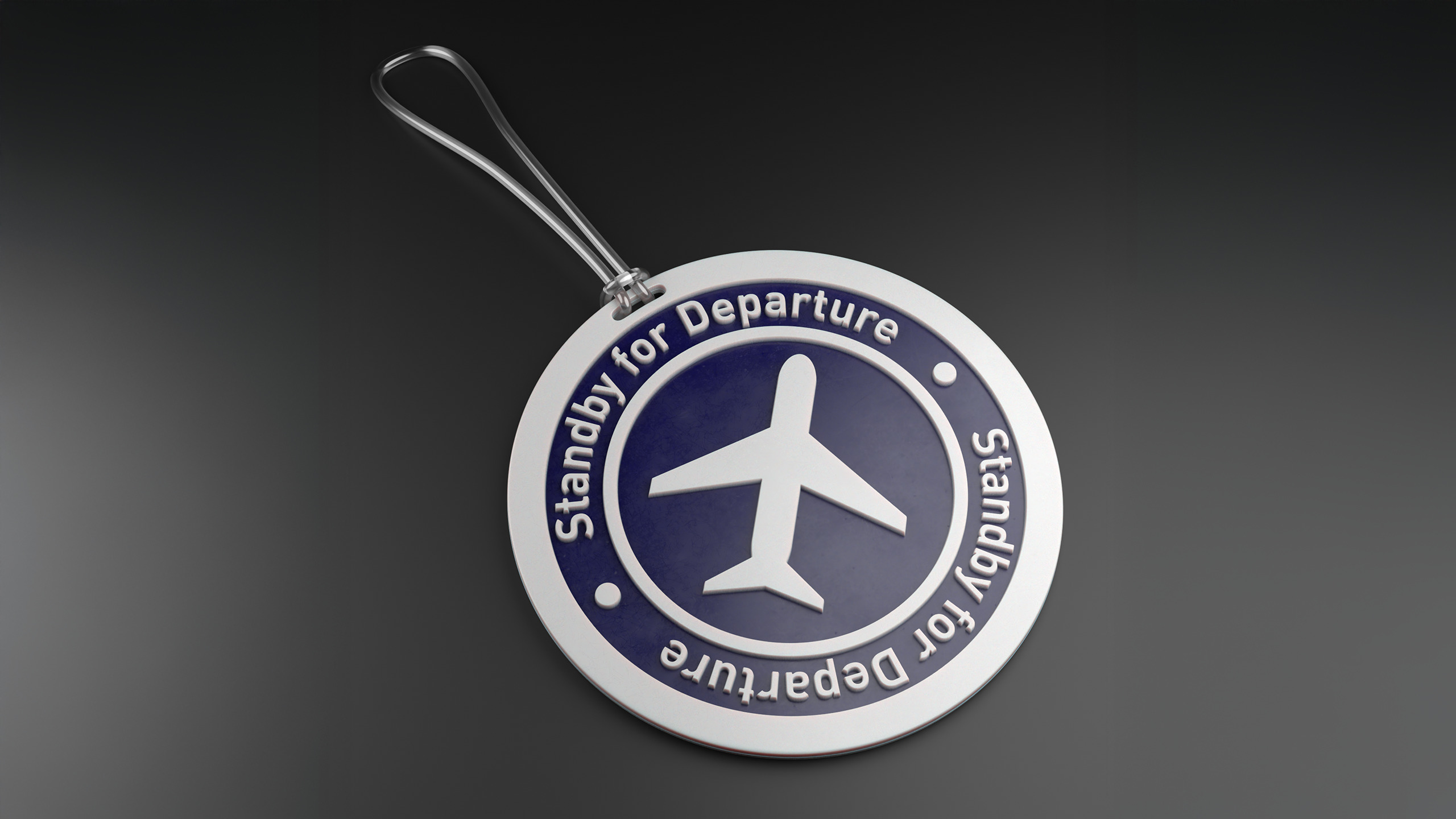 Luggage tag Low-poly 3D model_5