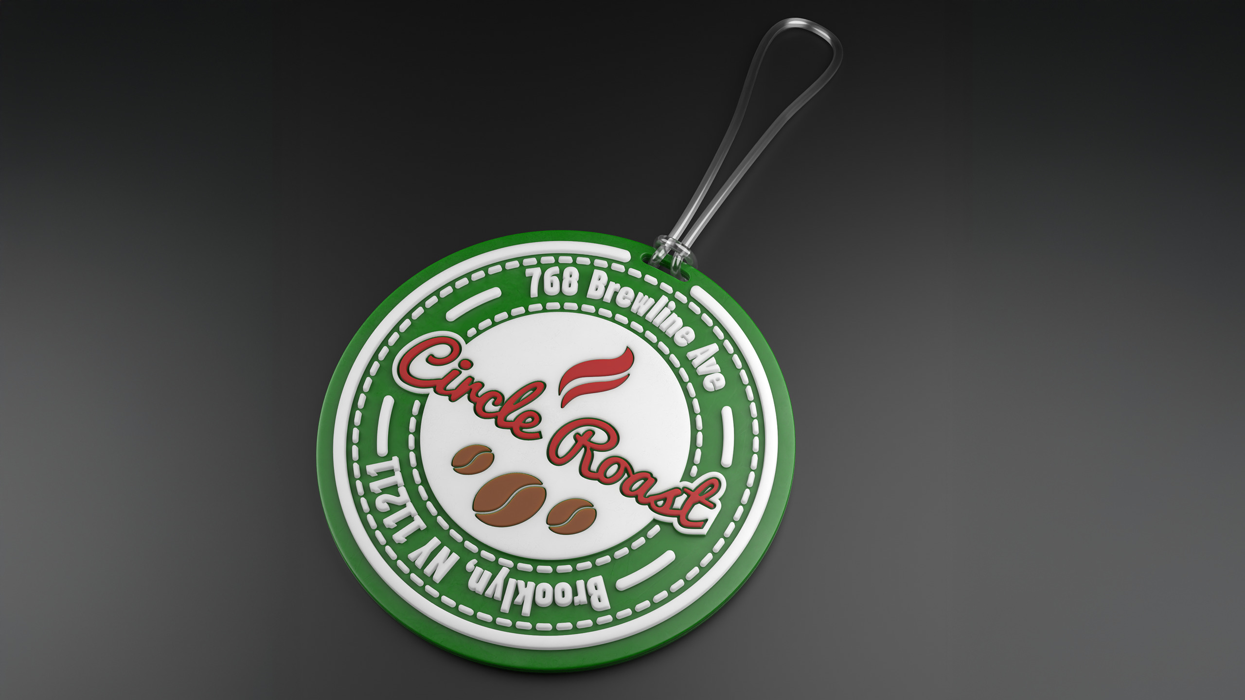 Luggage tag Low-poly 3D model_1