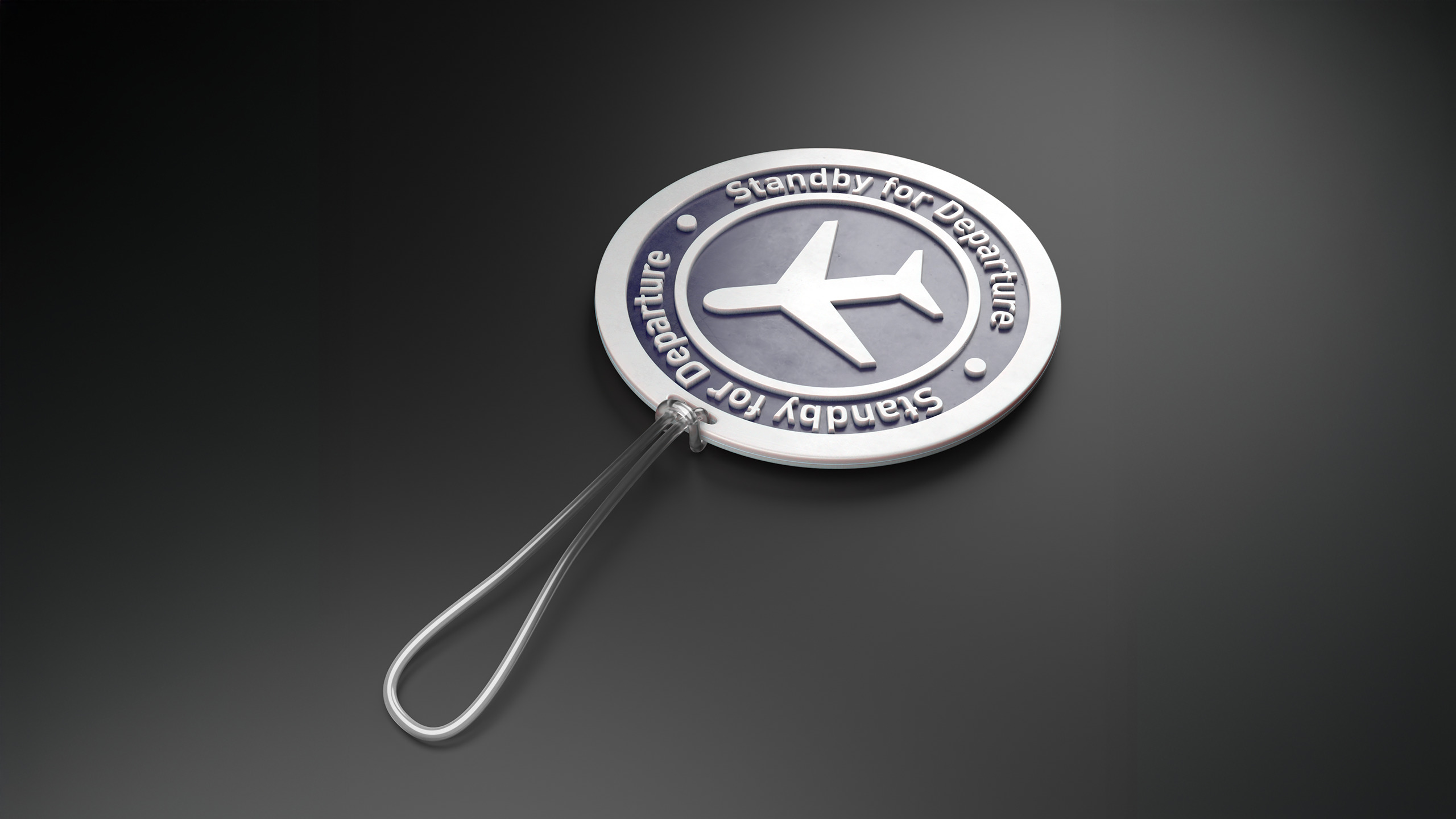 Luggage tag Low-poly 3D model_8