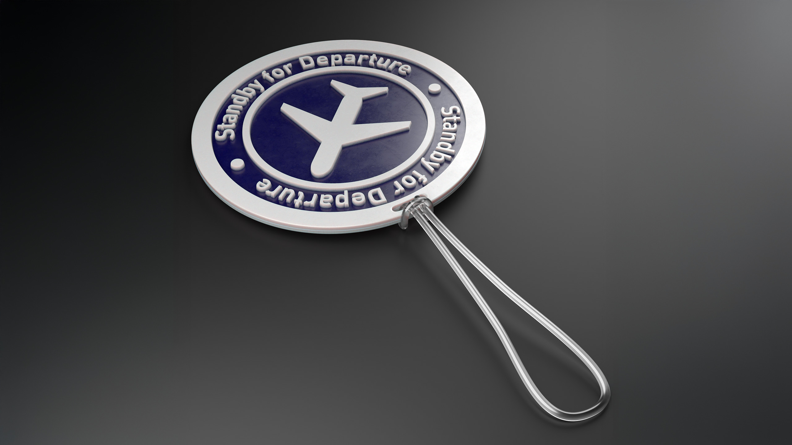 Luggage tag Low-poly 3D model_7