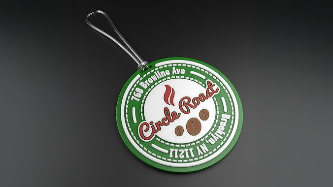  Luggage tag Low-poly 3D model