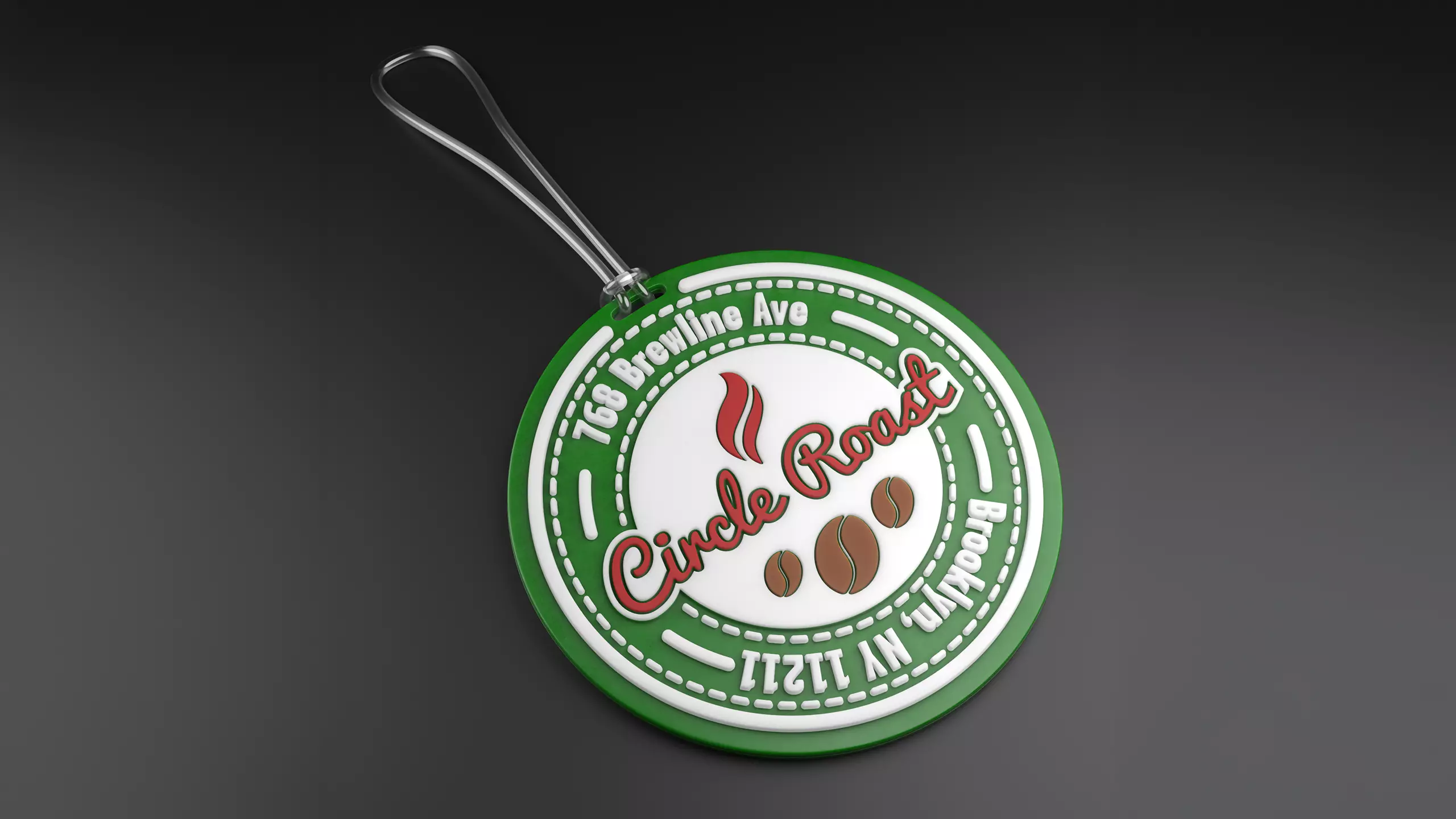 Luggage tag Low-poly 3D model_0