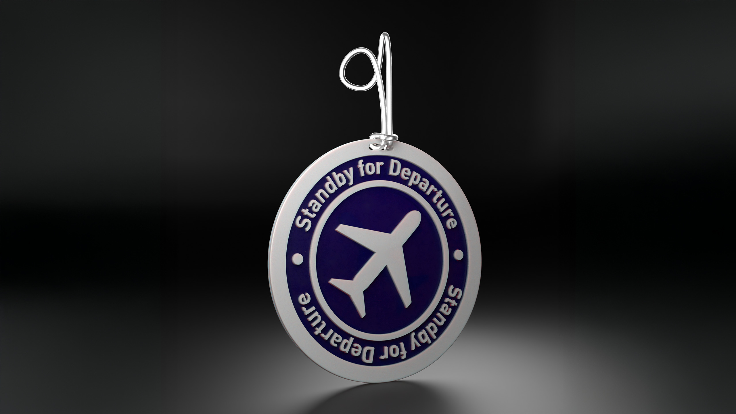 Luggage tag Low-poly 3D model_9