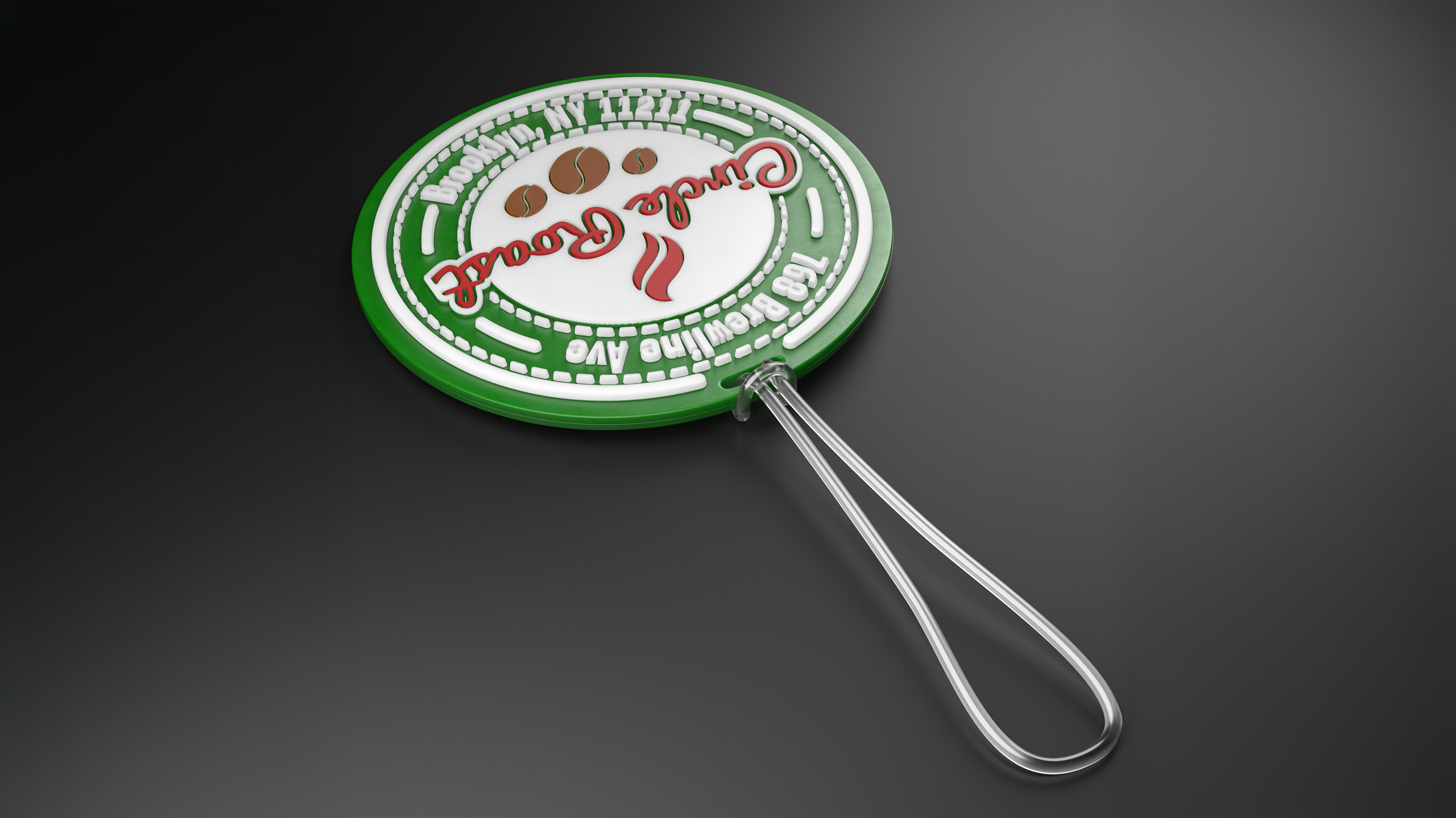 Luggage tag Low-poly 3D model_2