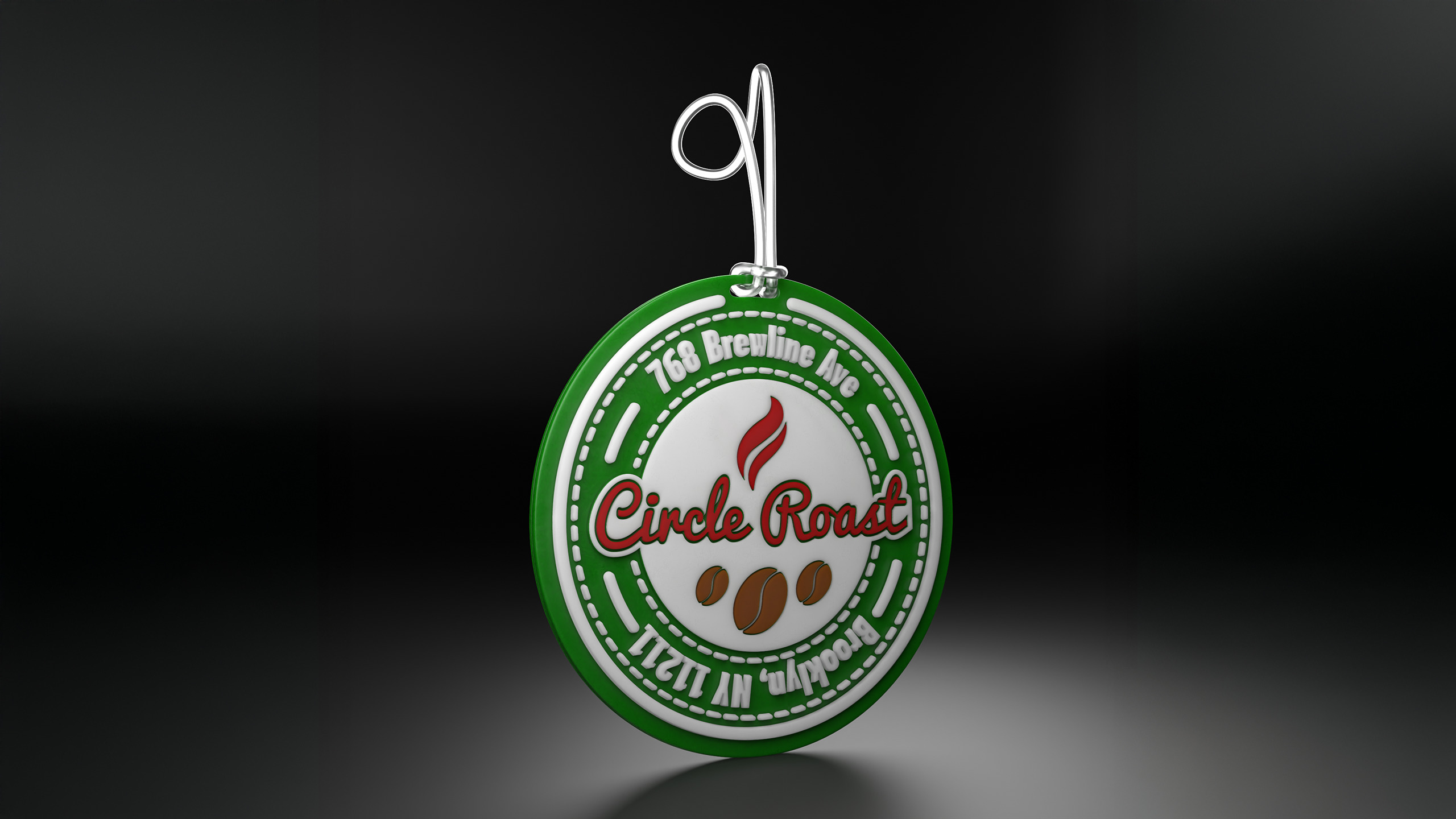 Luggage tag Low-poly 3D model_4