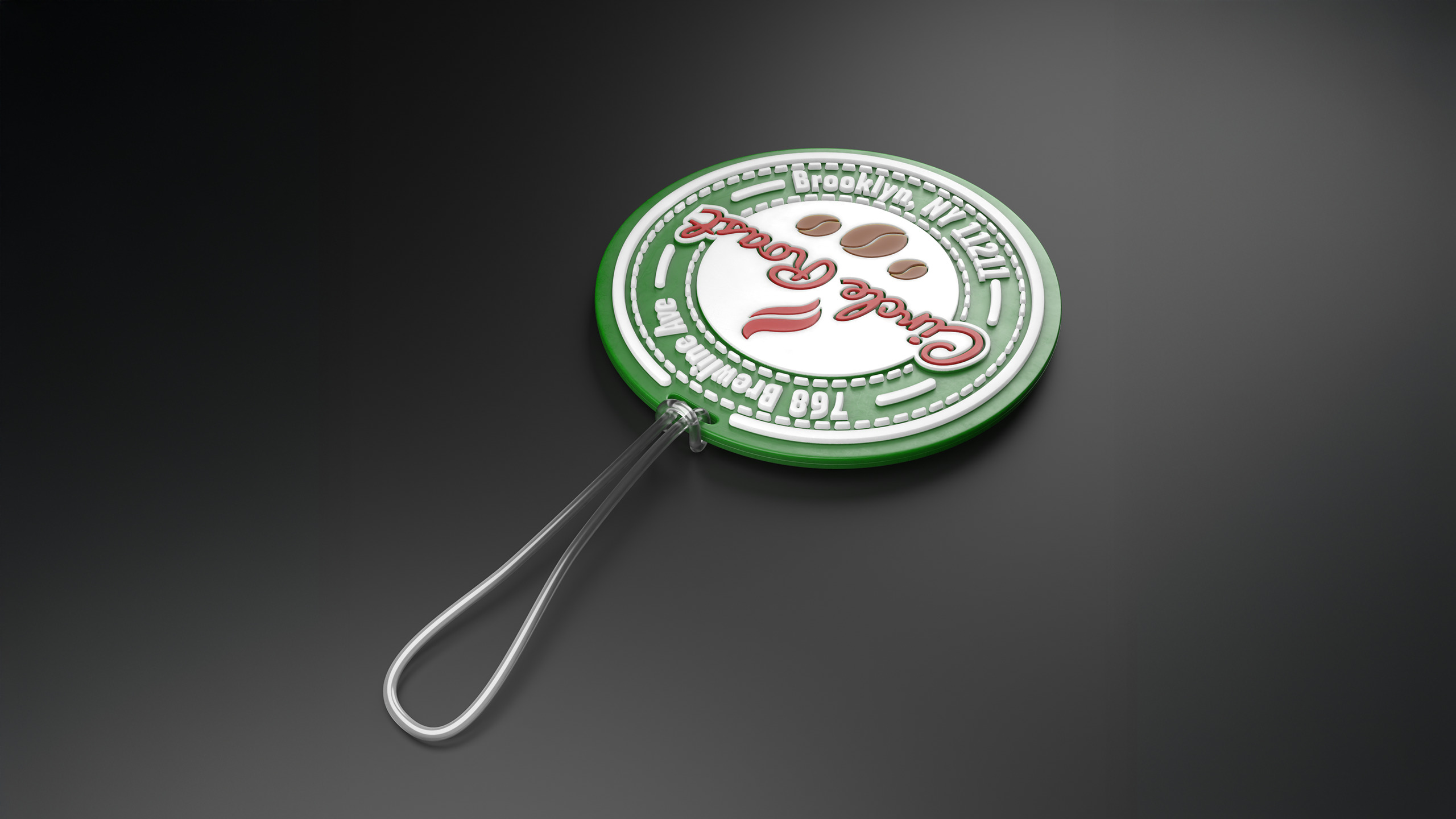 Luggage tag Low-poly 3D model_3