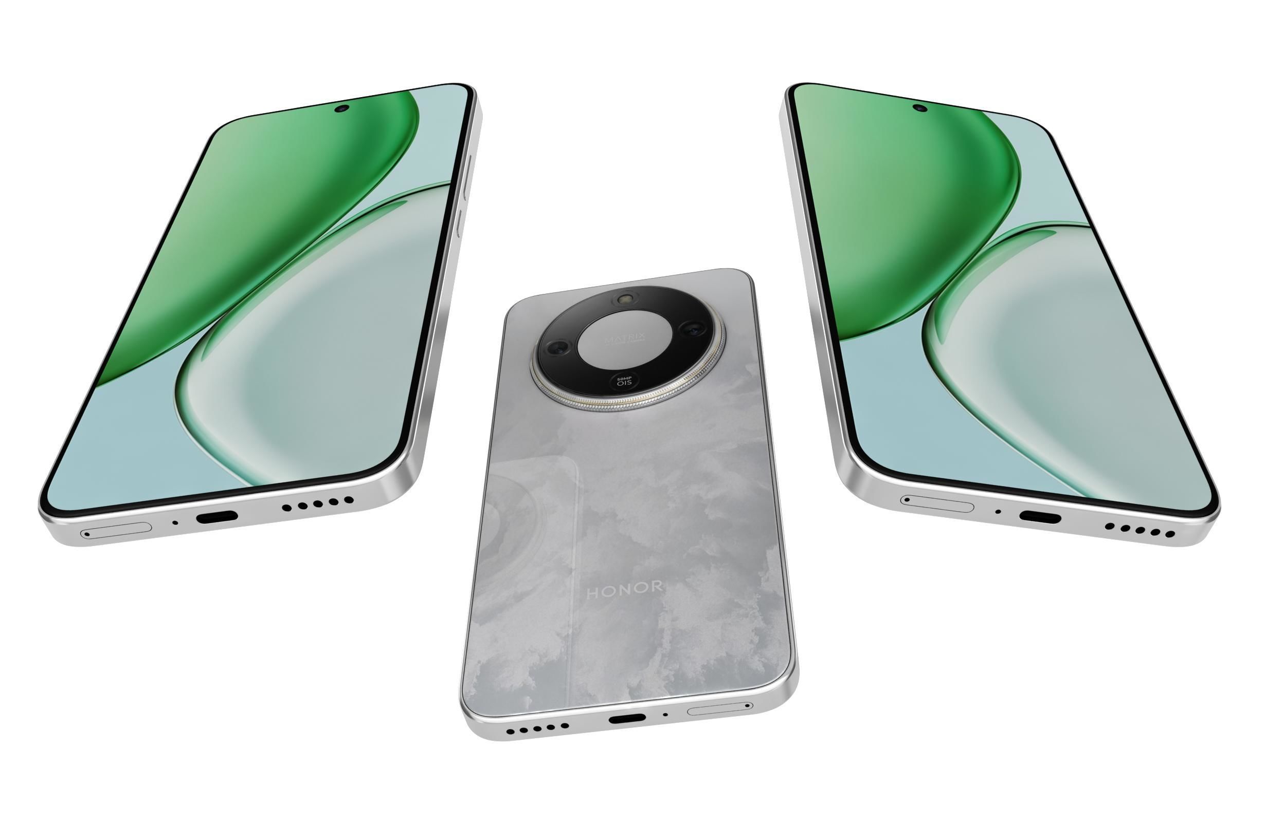 Honor X70 White 3D model_2