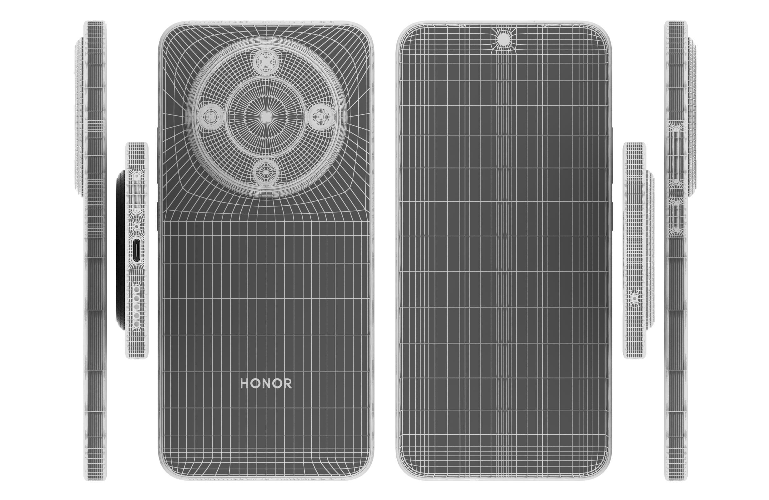 Honor X70 White 3D model_17