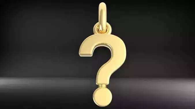 Question Mark Pendant Charm Necklace Jewelry