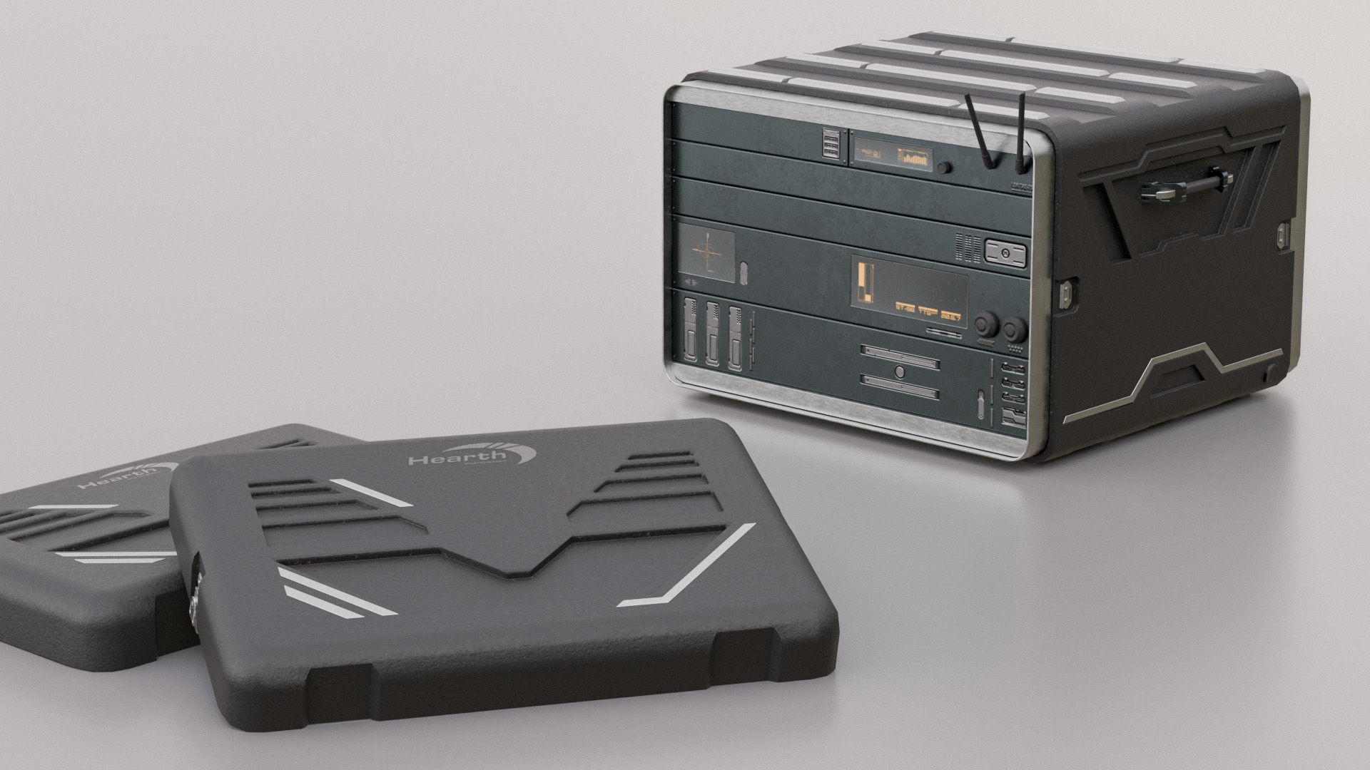 Sci-Fi Communication Equipment Game Pack Low-poly 3D model_3