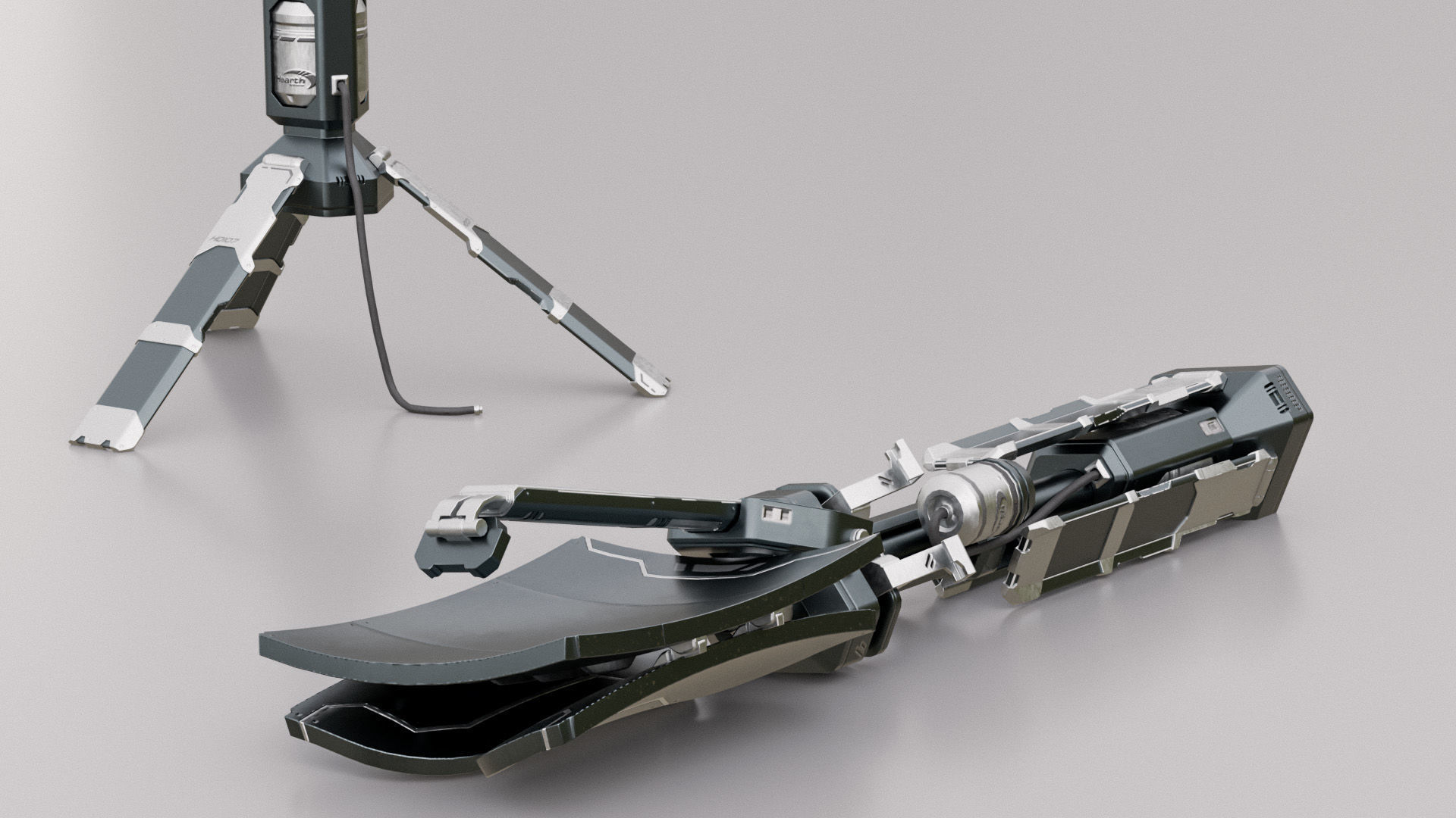 Sci-Fi Communication Equipment Game Pack Low-poly 3D model_21