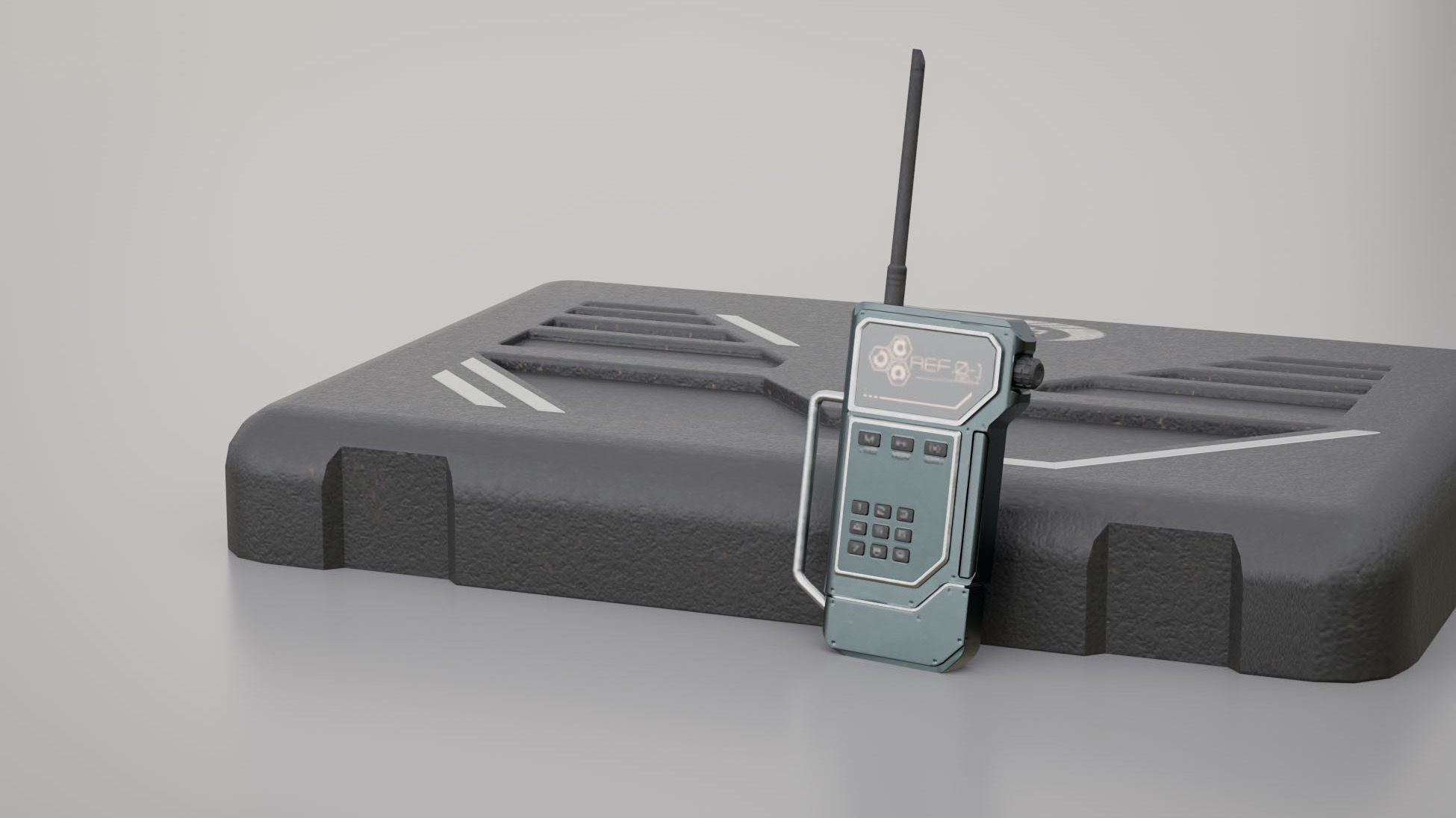 Sci-Fi Communication Equipment Game Pack Low-poly 3D model_12