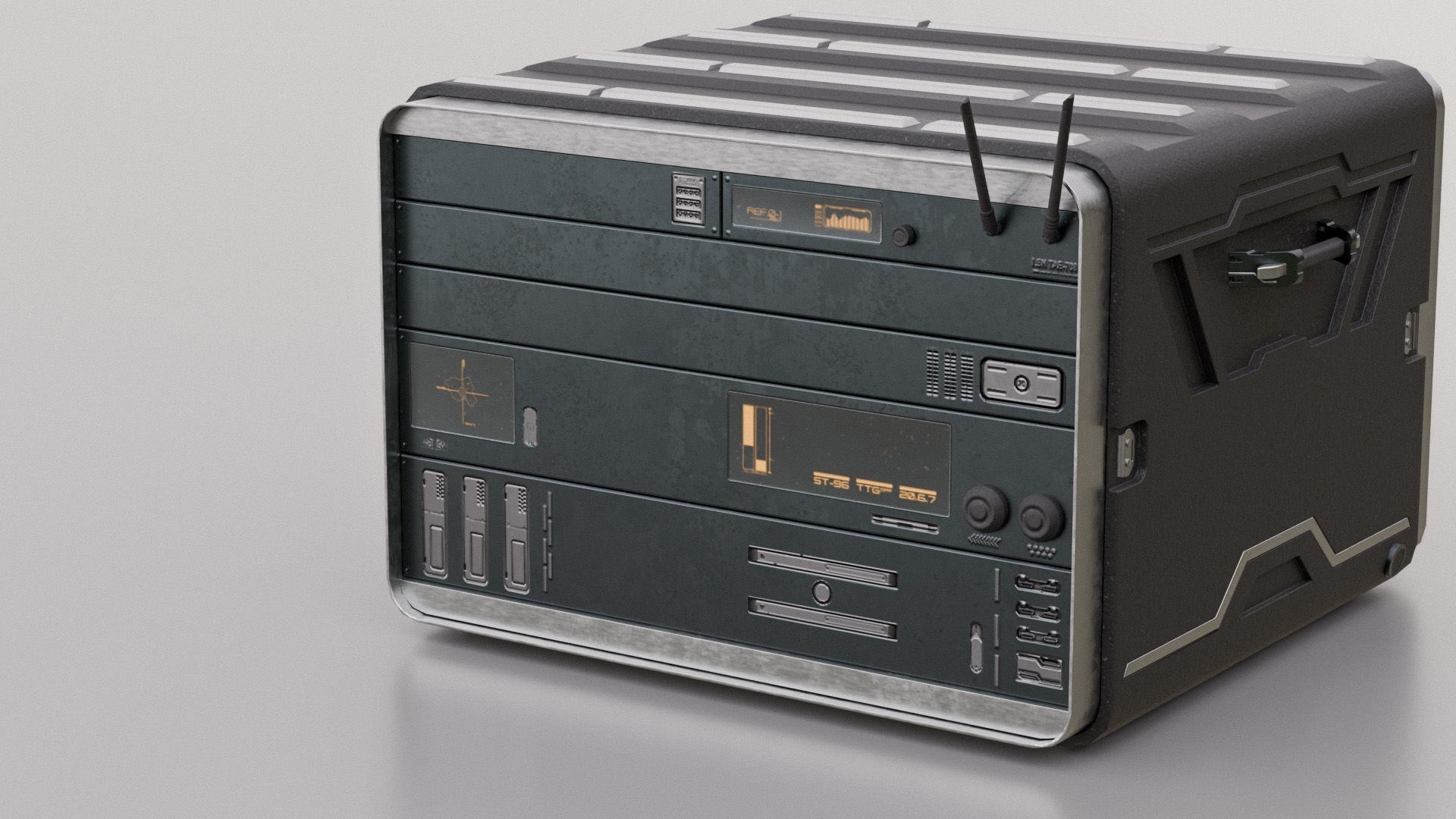 Sci-Fi Communication Equipment Game Pack Low-poly 3D model_5