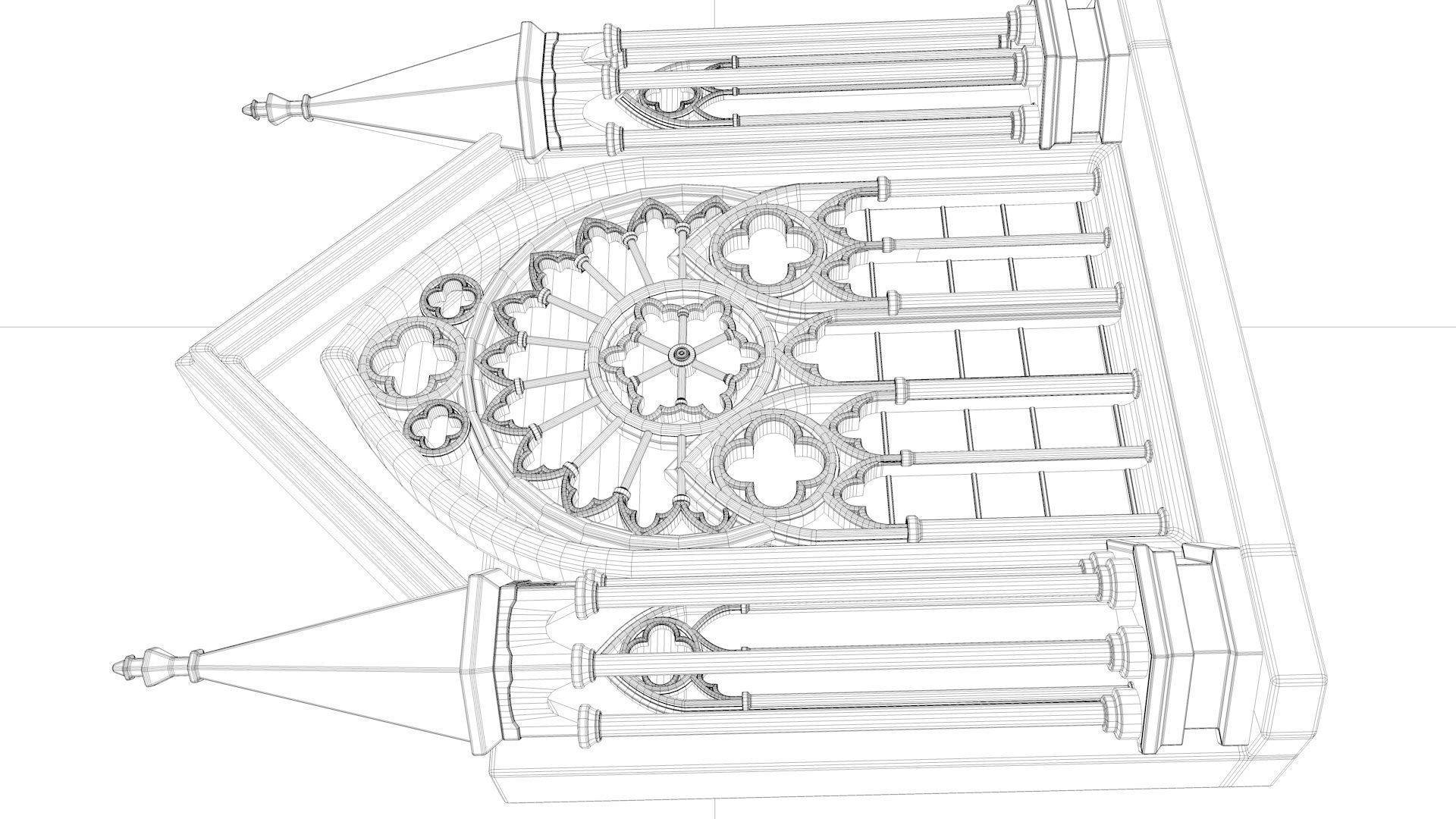 Gothic Windows 3D model_5