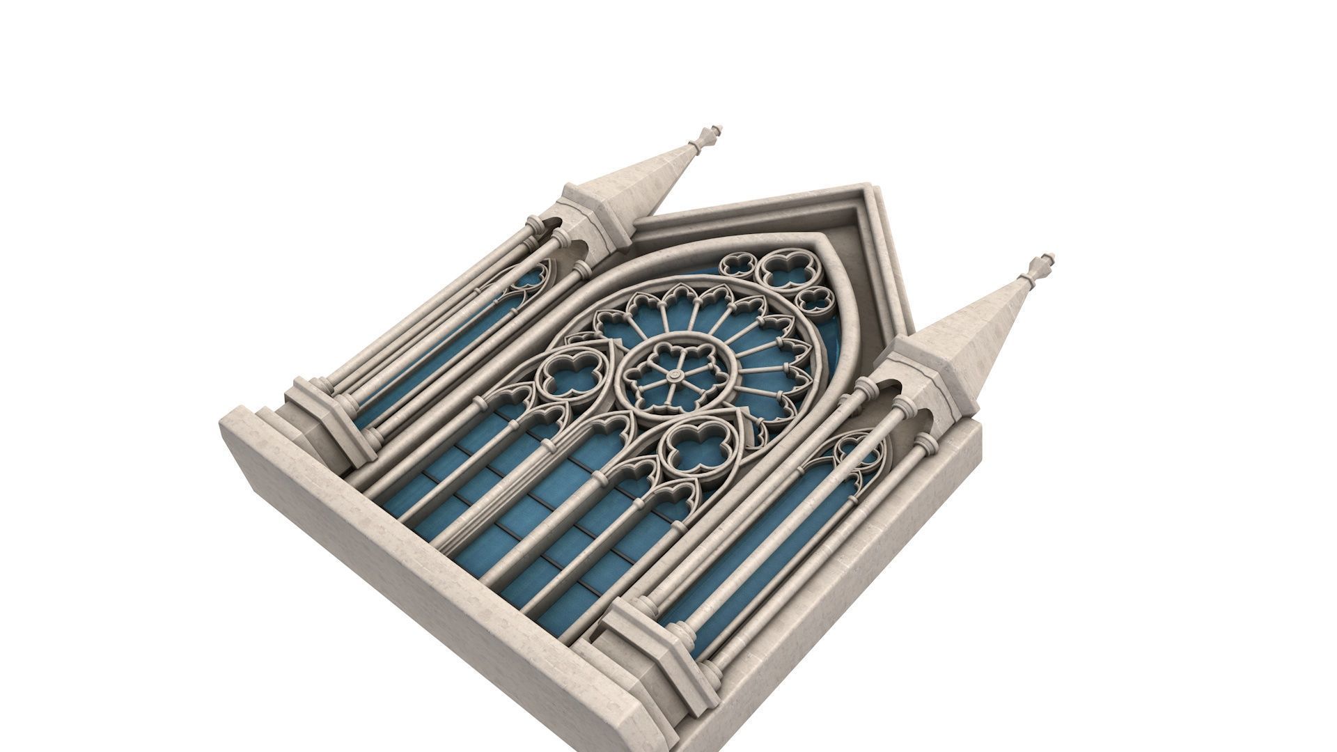 Gothic Windows 3D model_3