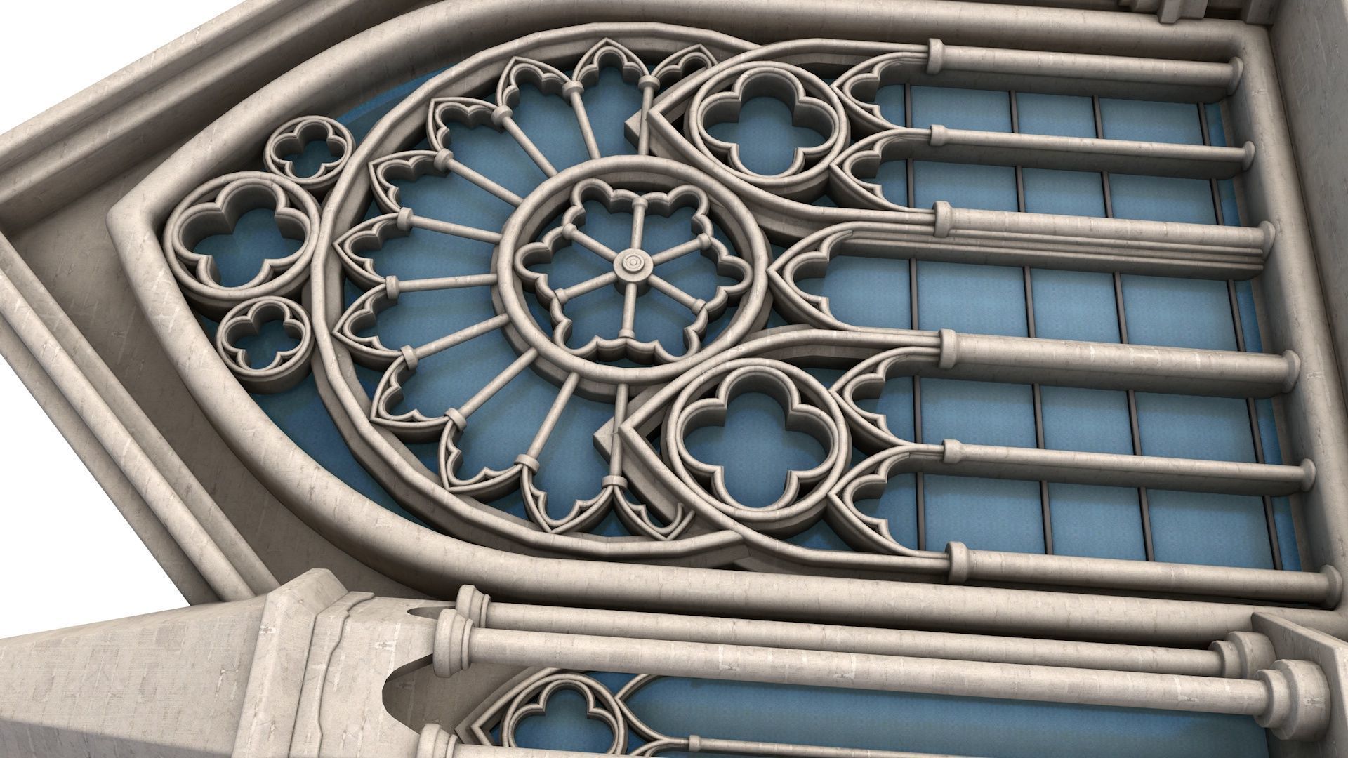 Gothic Windows 3D model_2