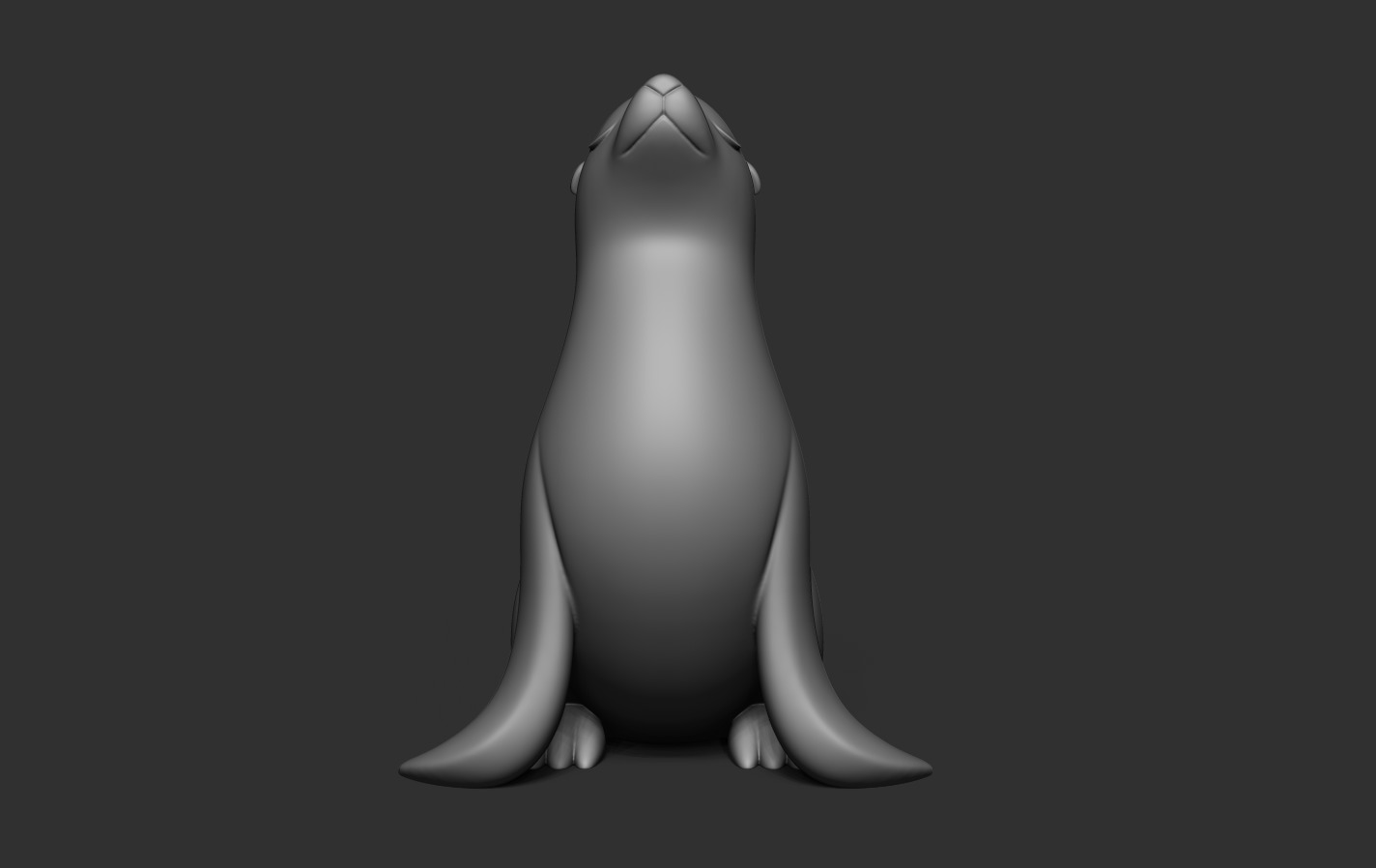 Seal Sculpture 3D print model_12