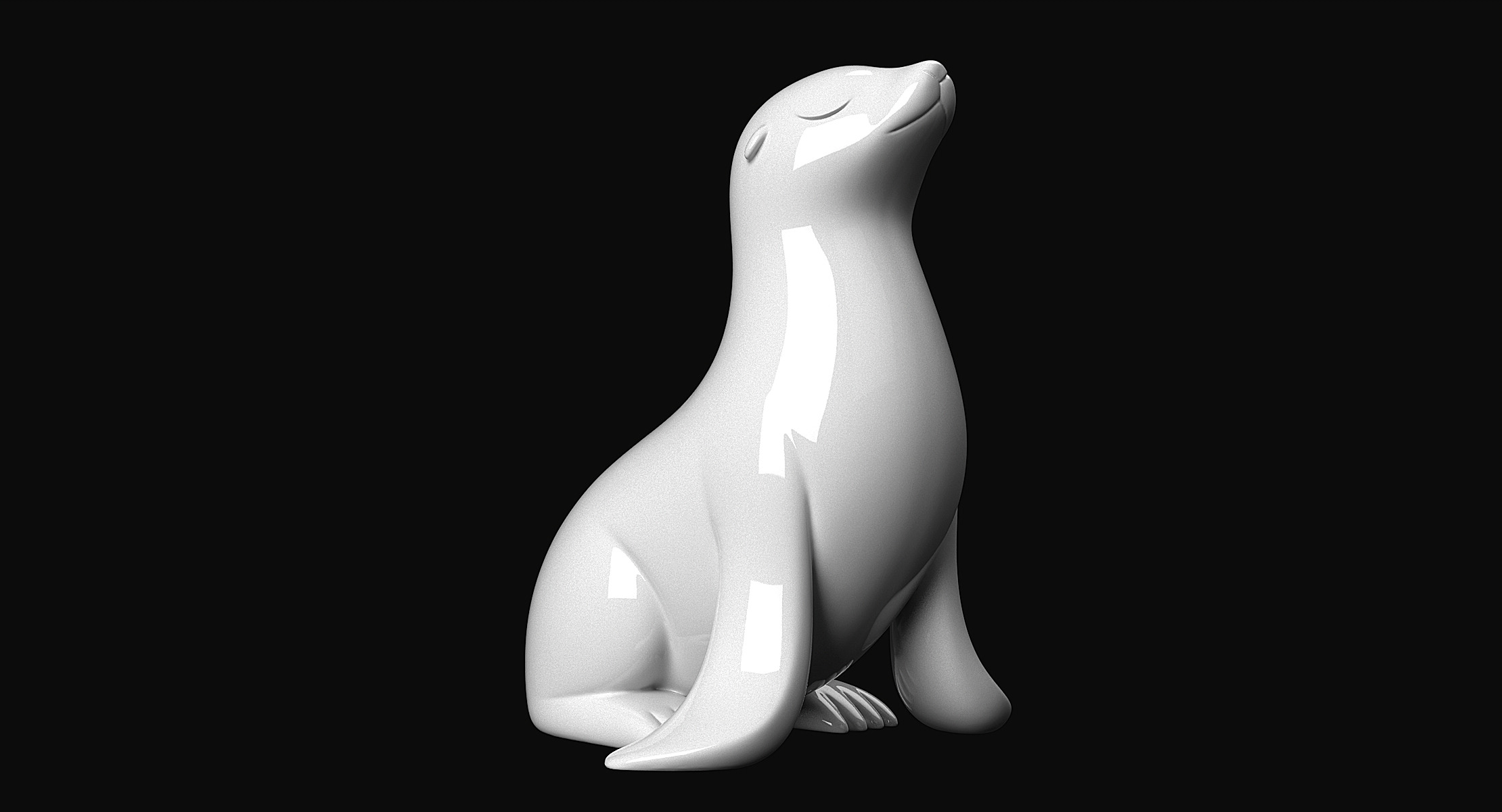 Seal Sculpture 3D print model_6