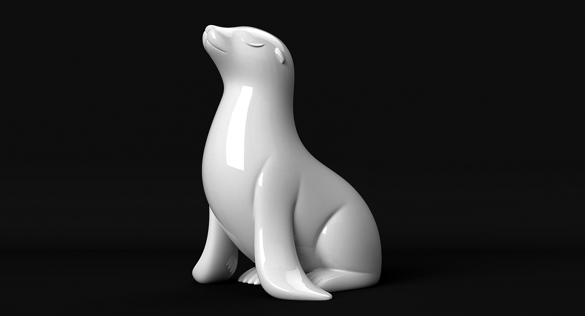 Seal Sculpture 3D print model_1