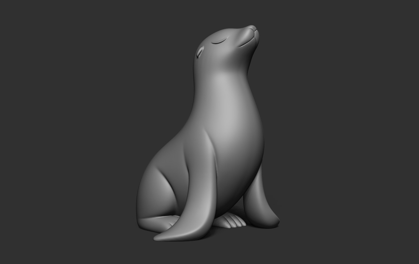 Seal Sculpture 3D print model_13