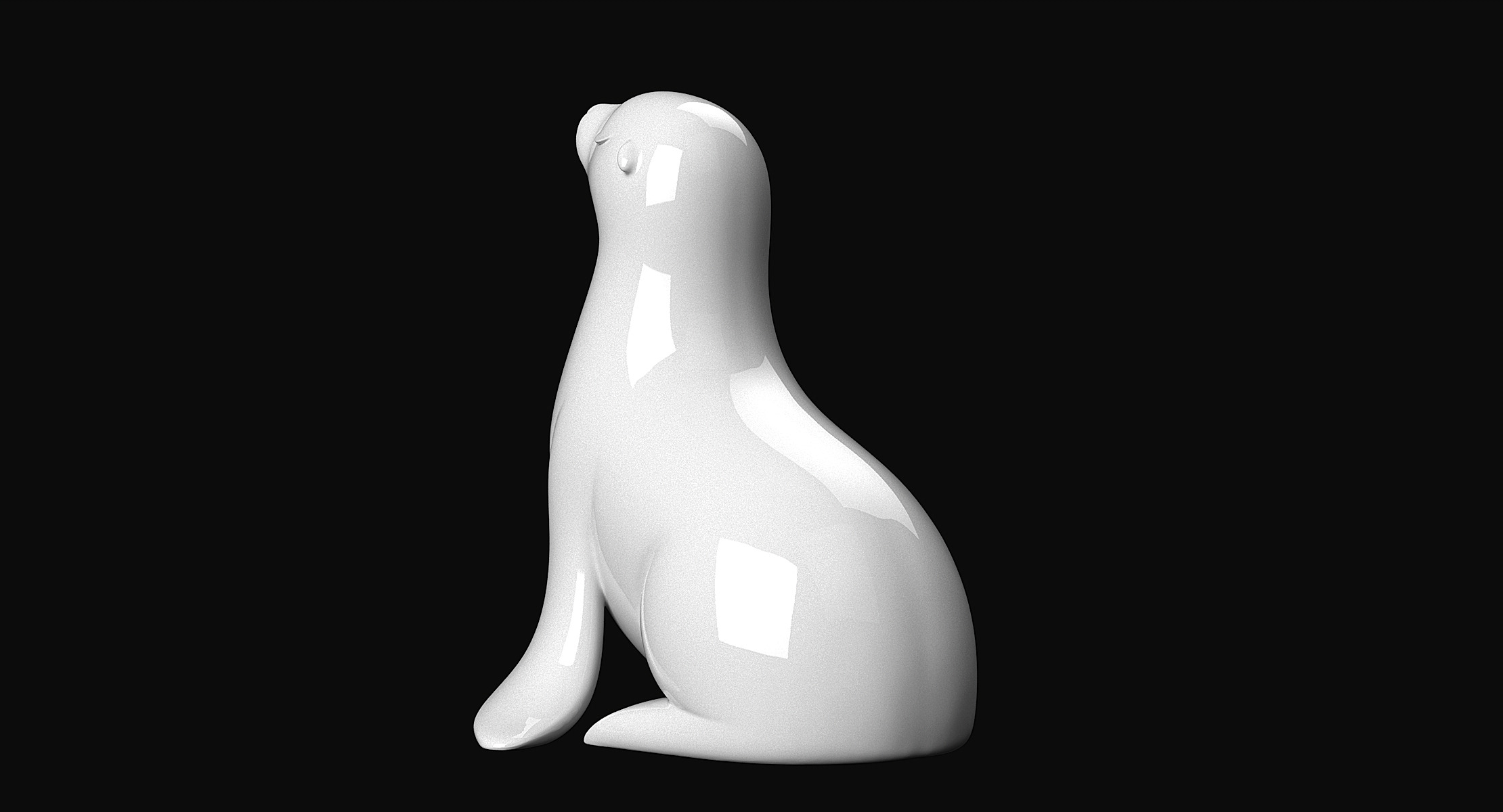 Seal Sculpture 3D print model_3