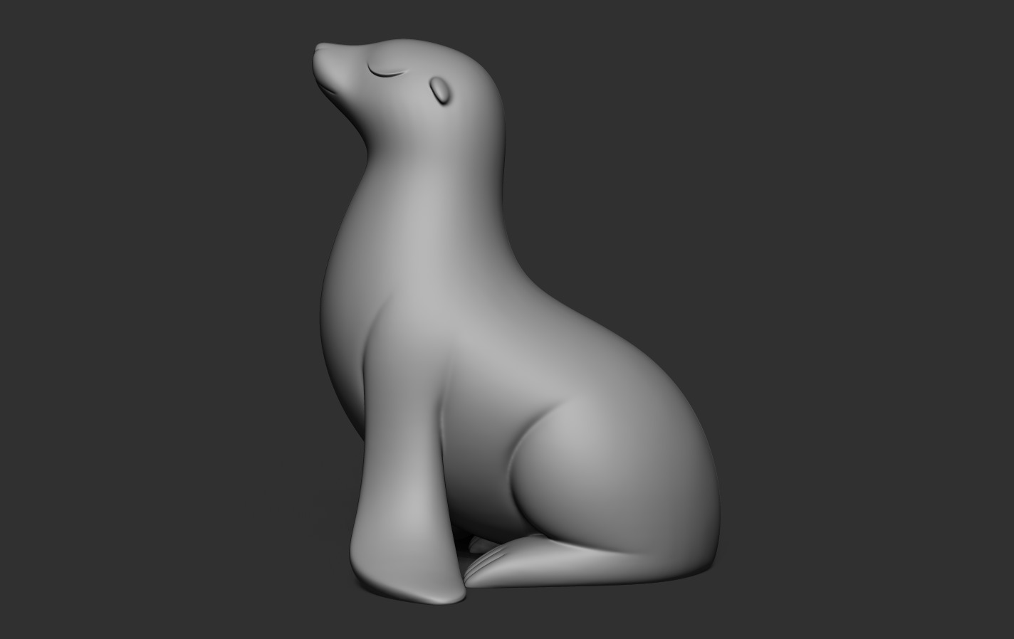 Seal Sculpture 3D print model_16