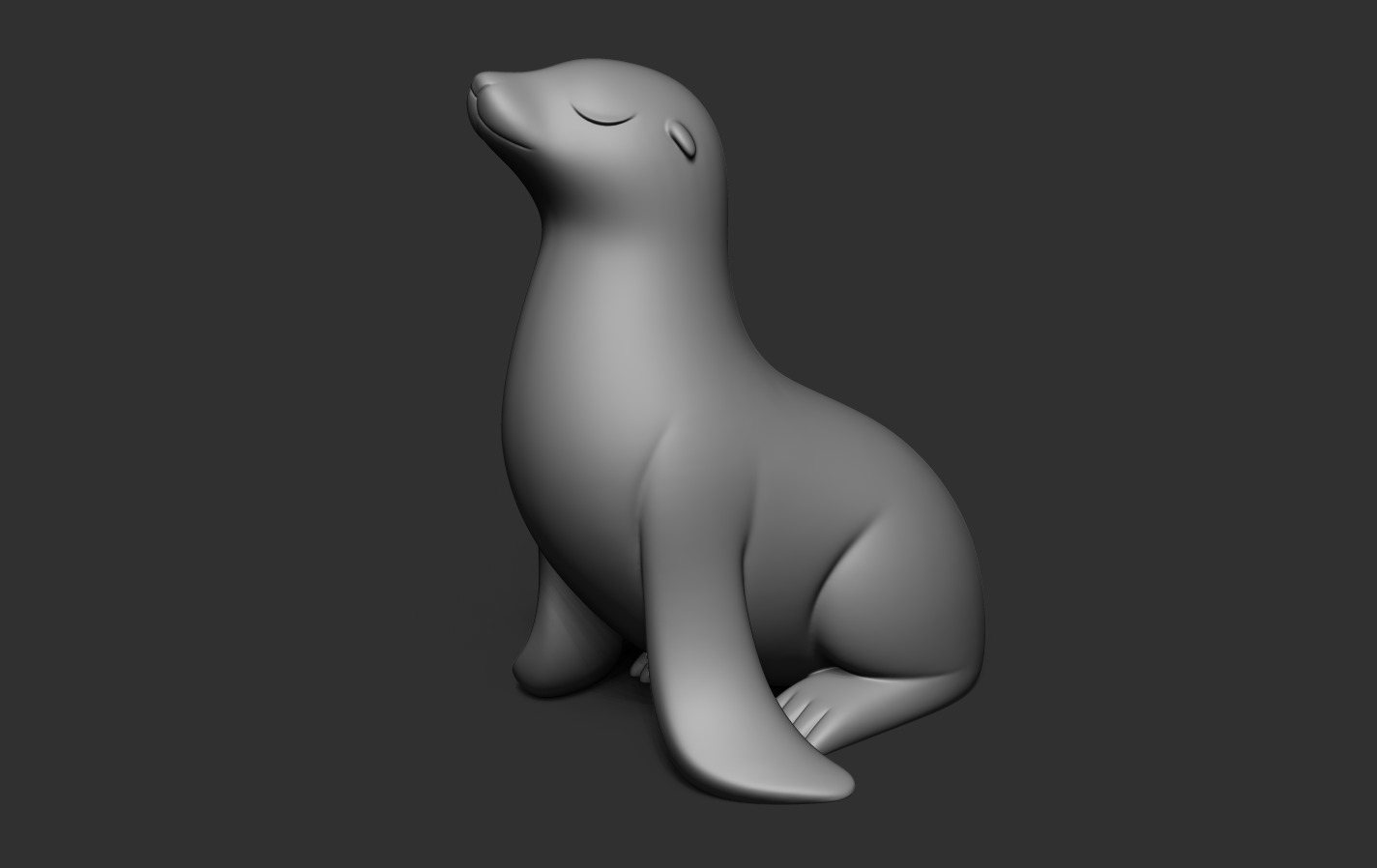 Seal Sculpture 3D print model_11