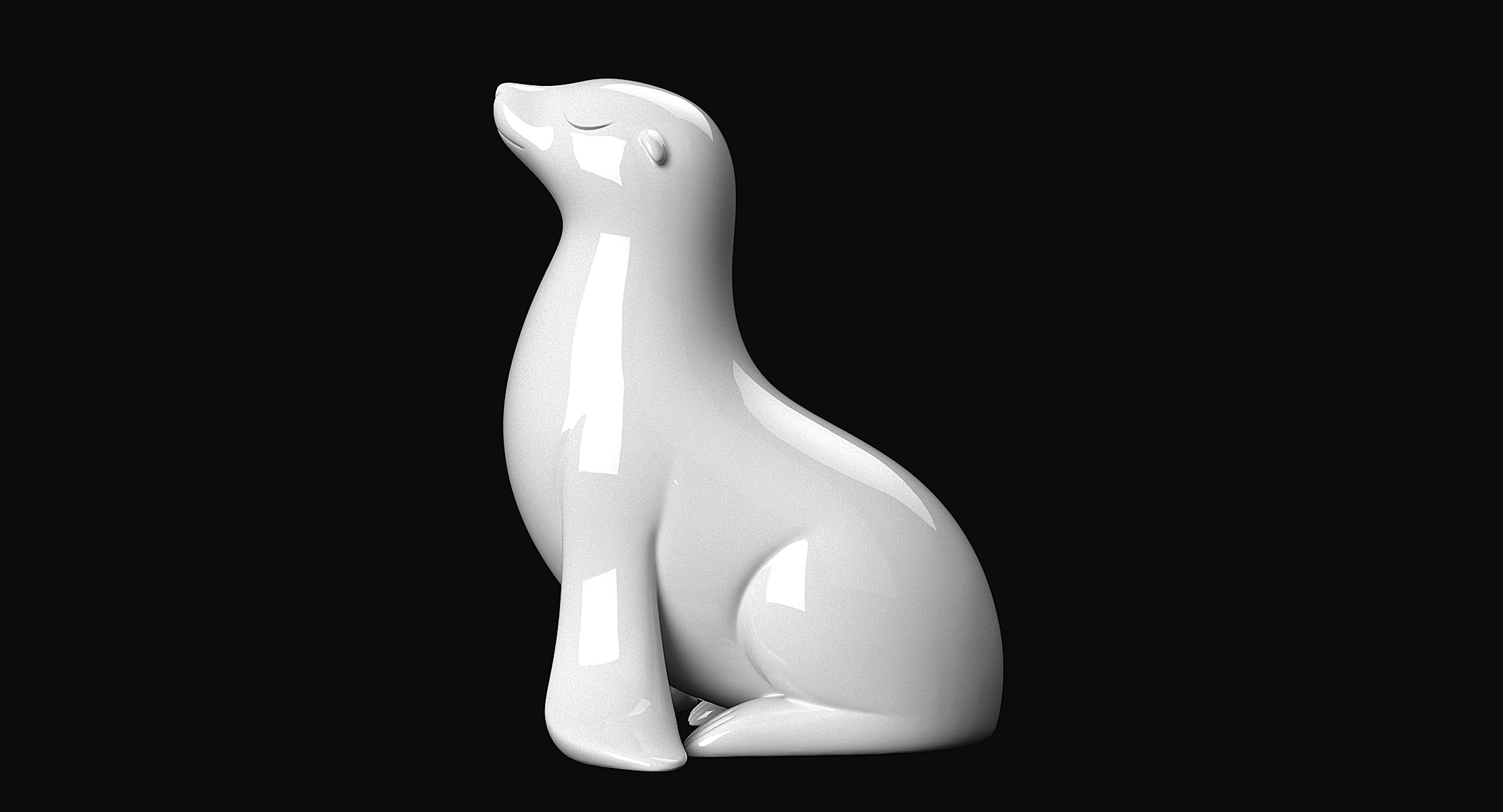 Seal Sculpture 3D print model_2