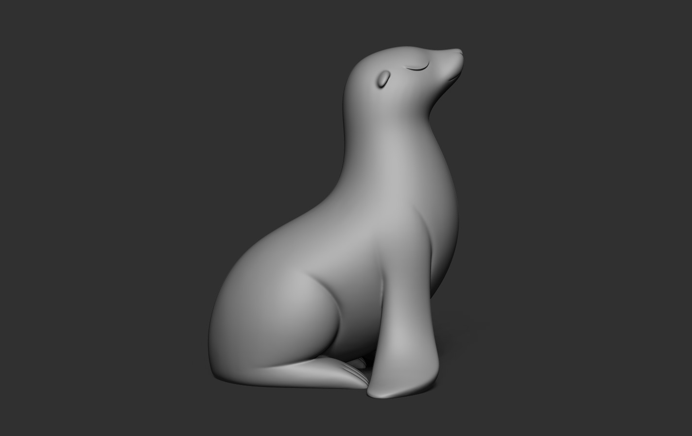 Seal Sculpture 3D print model_14