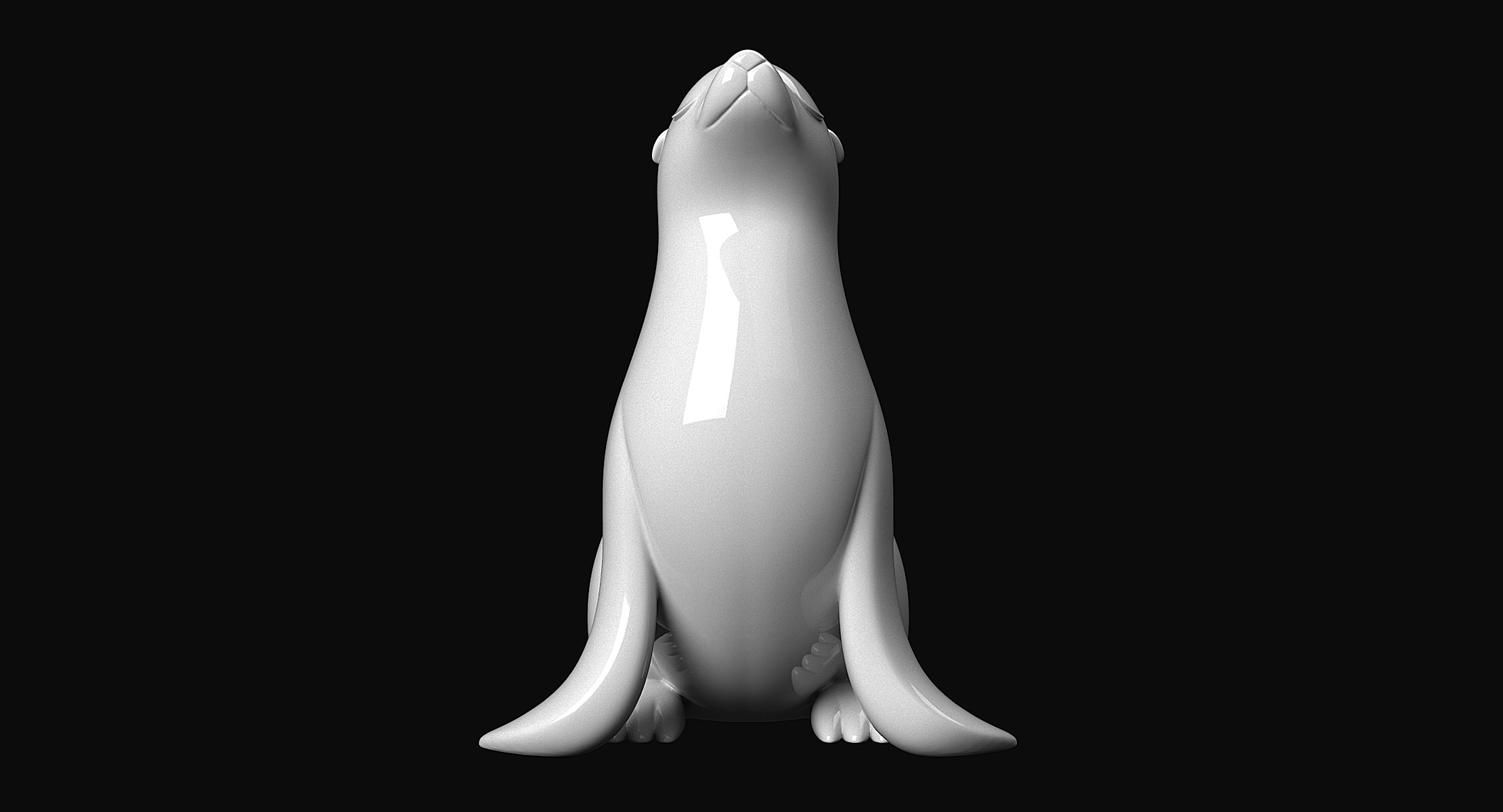 Seal Sculpture 3D print model_7