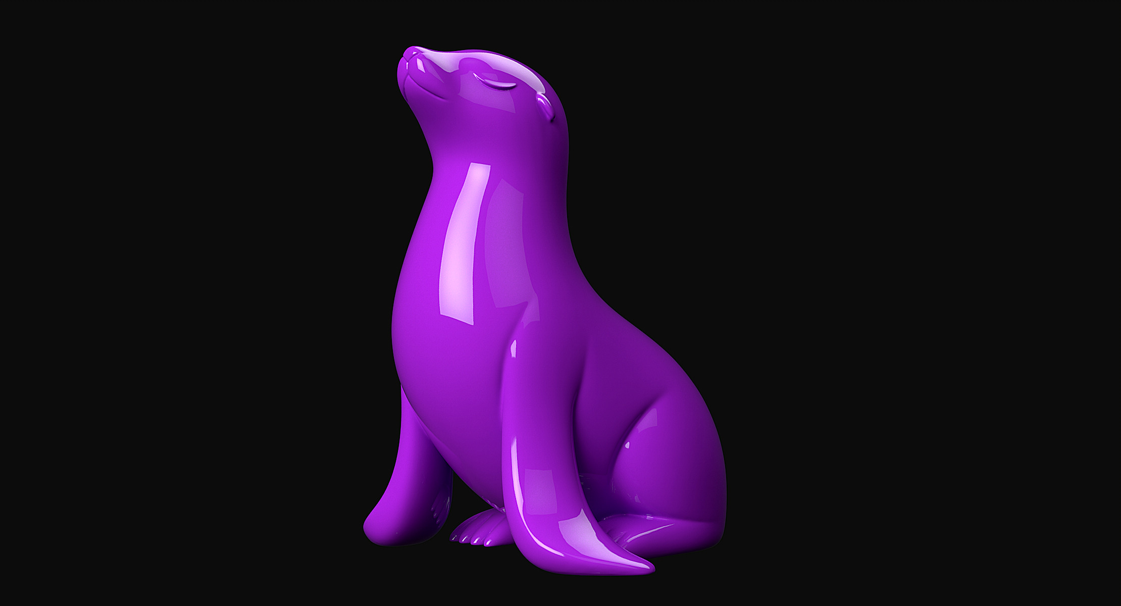 Seal Sculpture 3D print model_9