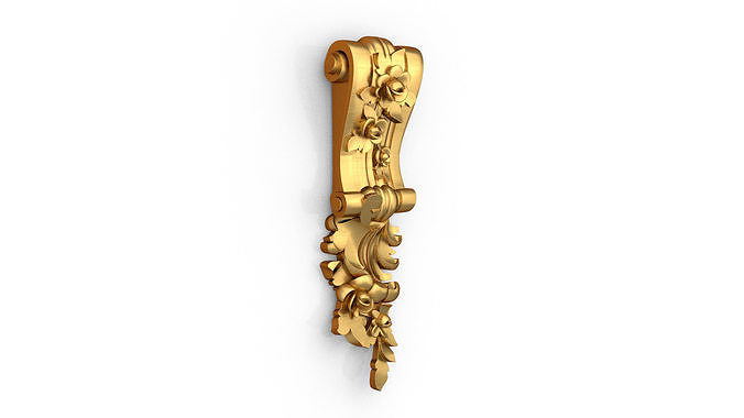 Decorative Bracket carved classic cnc 3d printing 02 3D print model