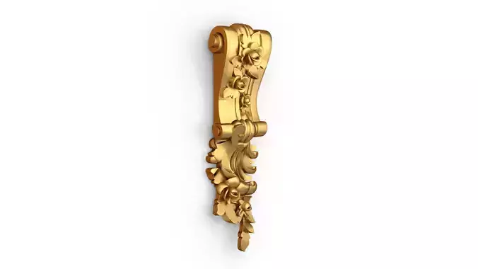 Decorative Bracket carved classic cnc 3d printing 02
