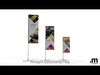 Straight Advertising Flag - 3 Heights Set  3D model_1