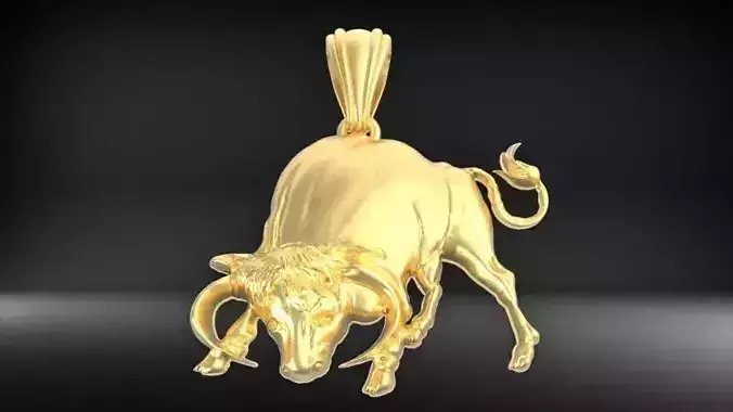 Bull Pendant 3d Taurus Zodiac Charm Necklace Bracelet Jewelry