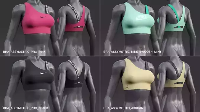 Nike Asymmetric Bra  3D model